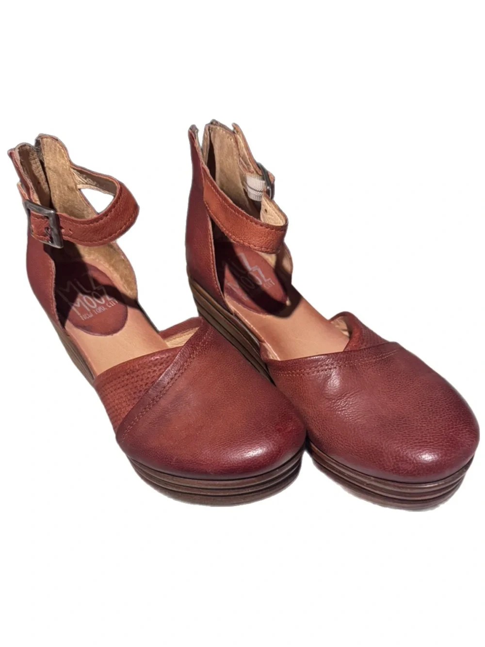 Miz Mooz Ankle-Strap Wedge Sandals - Picture 3 of 14